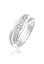 Elli Ring Dames Band Elegante met kristallen in 925 sterling zilver