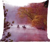 Sierkussen - Paarden Mist Bos - Bruin - 50 Cm X 50 Cm