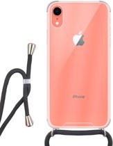 Hoesje met koord - geschikt voor iPhone Xr - Schockproof ketting crossbody transparant case