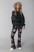 Colourful Rebel Paisley Broek  Zwart Dames - Wijduitlopende Fit - Polyester - XS
