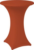 Jupe de table extensible - Housse de table avec couvercle supérieur pour table debout - orange