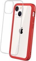 Apple iPhone 13 Hoesje - Rhinoshield - MOD NX Serie - Hard Kunststof Backcover - Transparant / Rood - Hoesje Geschikt Voor Apple iPhone 13