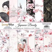 ScrapBoys Japanese Beauty paperpad 24 vl+cut out elements-DZ JABE-09 190gr 15,2x15,2cm