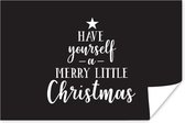 Citation Noël Offrez-vous un joyeux petit Noël sur fond noir 180x120 cm XXL / Groot format!