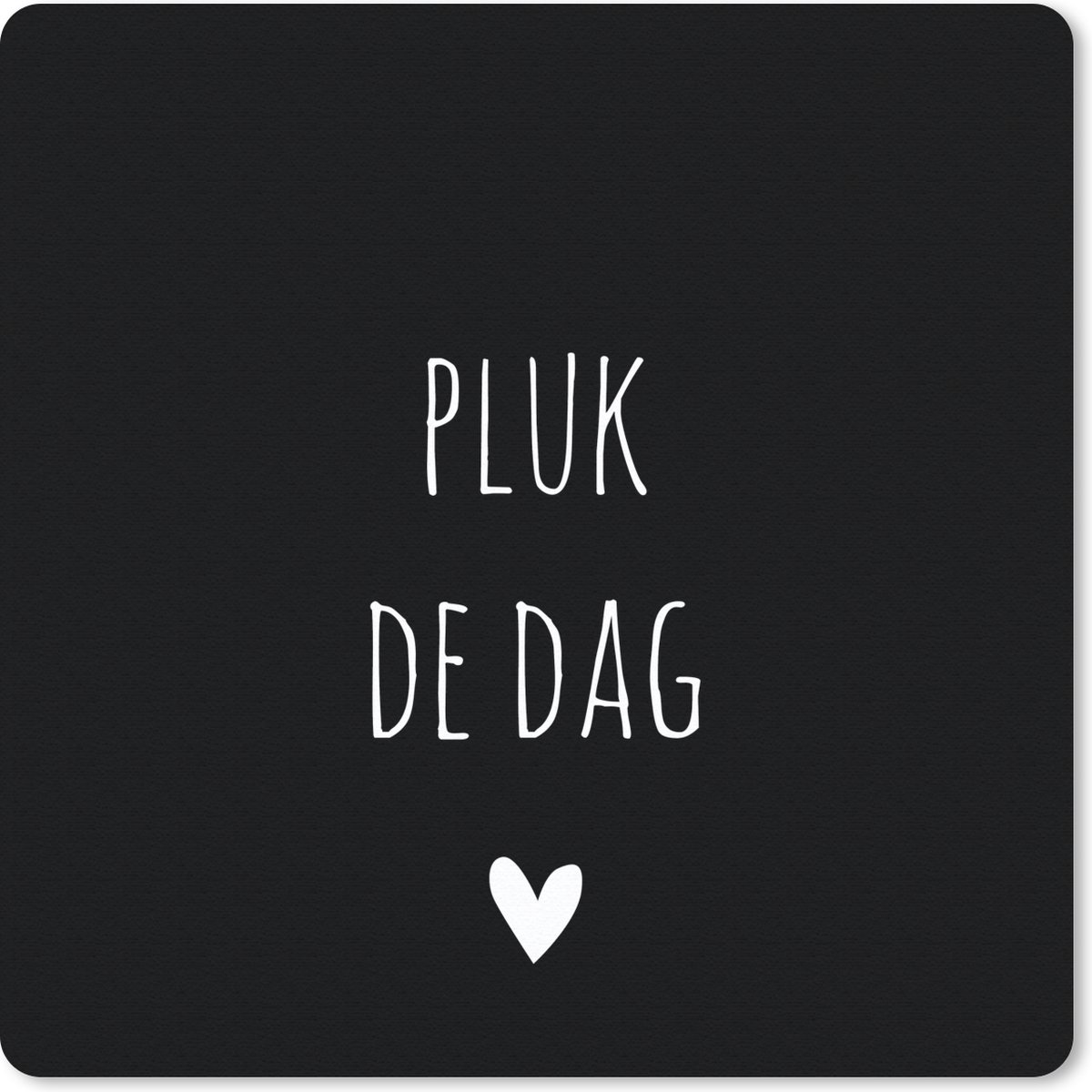 Muismat 20x20 cm - Mousepad Carpe diem - Spreuken - Pluk de dag - Quotes - Muismatten