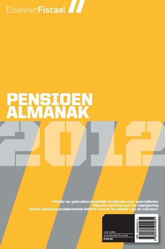Cover van het boek 'Pensioen Almanak / 2012'