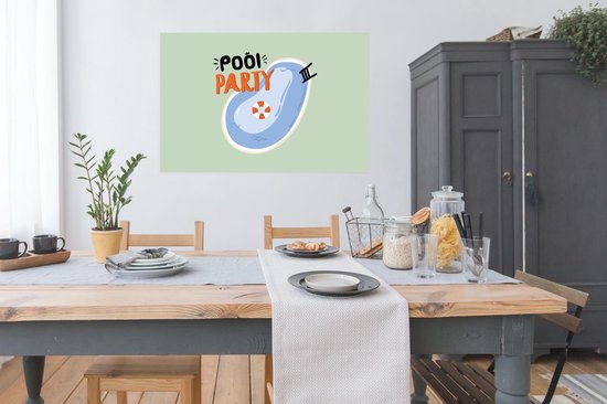 Poster Zwembad - Water - Blauw - 120x80 cm