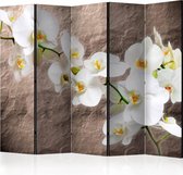 Vouwscherm - Onberispelijkheid van de Orchidee 225x172cm  , gemonteerd geleverd, dubbelzijdig geprint (kamerscherm)