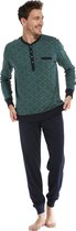 Pastunette Heren pyjama Katoen - Dark Green  - S   - Groen