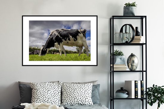 Cadre photo avec affiche - Vache - Herbe - Staart - Animaux - 120x80 cm - Cadre pour affiche