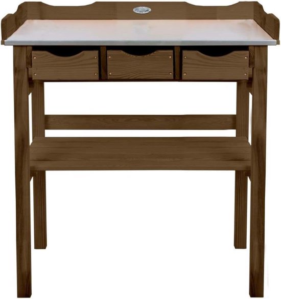 Esschert Design oppottafel met lades – bruin
