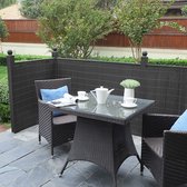 Songmics pvc balkonscherm rol pvc omheining voor tuin balkon terras grijs 80 x 500cm) HMGPF3085G