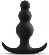 Anal Adventures Platinum - Beaded Anaal Plug - Zwart - Sextoys - Anaal Toys