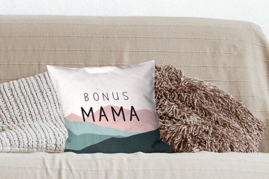Sierkussen - Cadeau Fête des Mères Bonus Maman - Multicolore - 40 Cm X 40 Cm