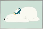 JUNIQE - Poster met kunststof lijst Time to Chill -20x30 /Wit