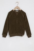 Sissy-Boy - Donkergroene velours sweater