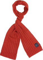 ELDOR | Kabel gebreide sjaal in rood | Geleverd in geschenkverpakking