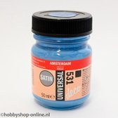 Peinture acrylique Silk gloss - Deco - Universal Satin - 531 bleu pierre - 50 ml - Amsterdam - 1 pièce