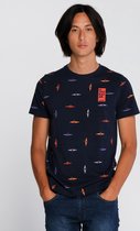 J&JOY - T-shirt Mannen Moraine Lake Navy Print