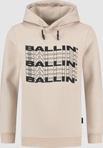 Ballin Amsterdam -  Jongens Slim Fit   Hoodie  - Bruin - Maat 164
