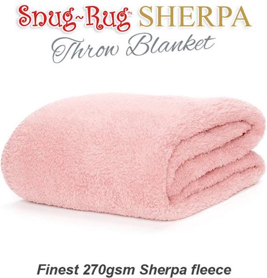 Snug Rug - Sherpa - Fleece deken - Plaid - Woondeken - Plaids - Dekens -  Roze dekbed... | bol.com