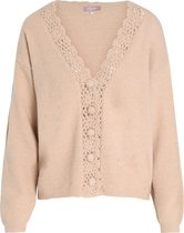 Cassis - Female - Cardigan met gehaakt detail  - Camel