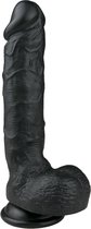EasyToys - Realistische Dildo met Balzak - Dildo met Zuignap - 22,5 cm - Dildo's - Sex Toys voor Vrouwen en Mannen - Zwart