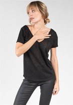 DEELUXE T-shirt met kanten achterkant HAZEL Black