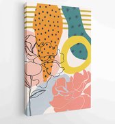 Abstracte organische vorm Art design voor poster, print, cover, behang, minimale en natuurlijke kunst aan de muur. 4 - Moderne schilderijen – Verticaal – 1852841059 - 80*60 Vertica