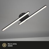 Briloner Leuchten - LED wandlamp plafondlamp, plafondlamp, 2-lamp, 12 Watt, 960 lumen, 3.000 Kelvin, zwart