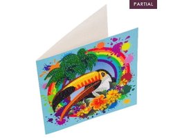 Crystal Card Kit | Diamond painting Rainbow Toucan