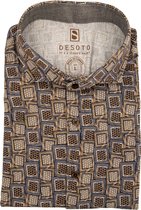 Desoto Heren New Hai Overhemd Bruin maat XL