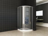 Cabine de douche Bally Eco quart de rond 100x100x190cm Verre de sécurité anti-calcaire 5mm avec revêtement NANO Glas transparent