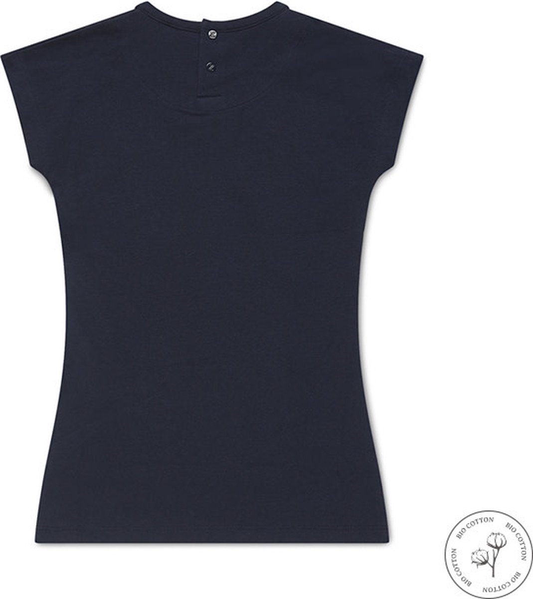 Koko Noko meisjes Bio Cotton korte mouwen jurk Niya Navy