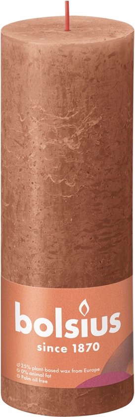 Bougie pilier Bolsius Rustic 190/ 68 Pink