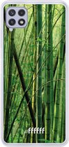 6F hoesje - geschikt voor Samsung Galaxy A22 4G -  Transparant TPU Case - Bamboo #ffffff