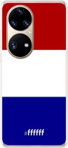 6F hoesje - geschikt voor Huawei P50 Pro -  Transparant TPU Case - Nederlandse vlag #ffffff