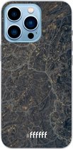 6F hoesje - geschikt voor iPhone 13 Pro Max - Transparant TPU Case - Golden Glitter Marble #ffffff