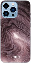 6F hoesje - geschikt voor iPhone 13 Pro - Transparant TPU Case - Purple Marble #ffffff