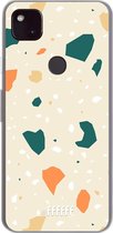 6F hoesje - geschikt voor Google Pixel 4a 5G -  Transparant TPU Case - Terrazzo N°1 #ffffff