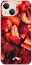 6F hoesje - geschikt voor iPhone 13 Mini -  Transparant TPU Case - Strawberry Fields #ffffff