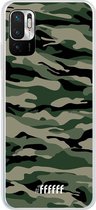 6F hoesje - geschikt voor Xiaomi Redmi Note 10 5G -  Transparant TPU Case - Woodland Camouflage #ffffff