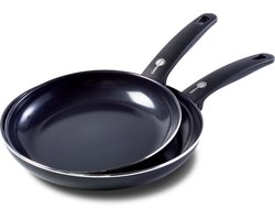 GreenPan Cambridge Koekenpannenset 2-delig - 24/28cm -PFAS-vrije antikleeflaag - Pannenset inductie…