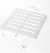 Weckx Grille coulissante avec tirette plastique blanc verrouillable 20 x 20 cm 704 (Prix par pièce)