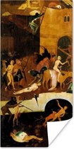 Poster Haywain right wing of the triptych - schilderij van Jheronimus Bosch - 80x160 cm