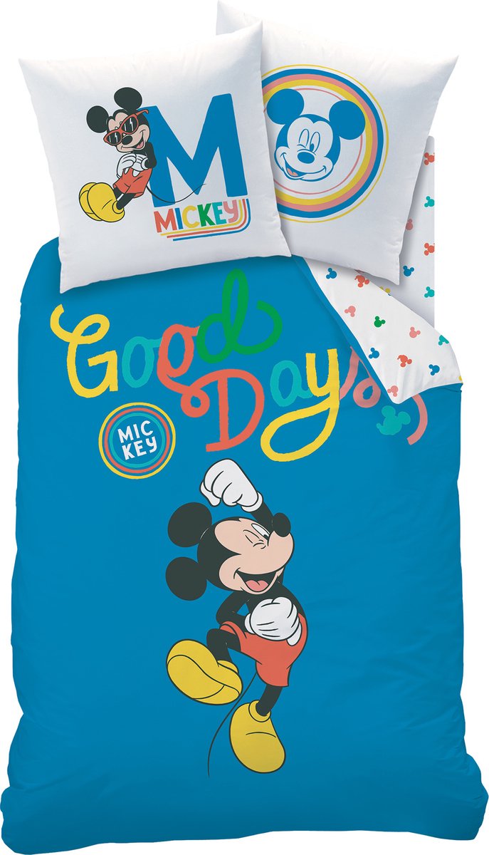 Disney Mickey Mouse Dekbedovertrek Good Days - Eenpersoons - 140 x 200 cm - Katoen