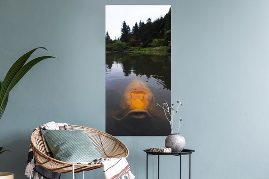 Stickers Stickers muraux - Une carpe koï géante dans l'eau - 40x80 cm - Film adhésif