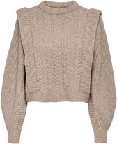 Only Trui Onlmacadamia L/s Pullover Knt 15241476 Taupe Gray Dames Maat - L