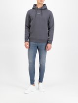 Purewhite -  Heren Regular Fit  Essential Hoodie  - Grijs - Maat L