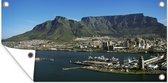 Tuinposter Kaapstad met op de achtergrond de Tafelberg - 60x30 cm - Tuindoek - Buitenposter
